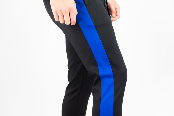 REBEL MIND TRACK PANTS - 100-401 - BLACK/ROYAL
