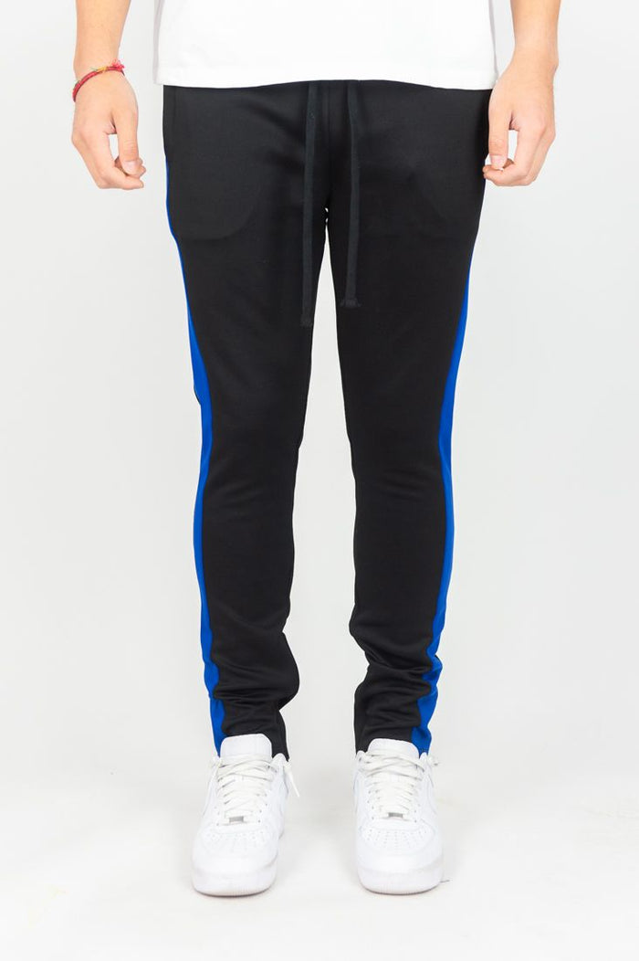 REBEL MIND TRACK PANTS - 100-401 - BLACK/ROYAL