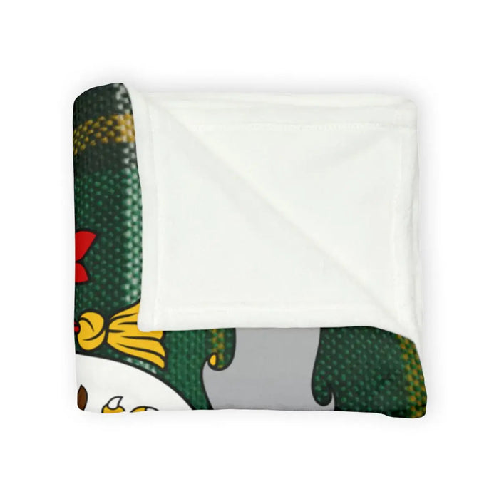 Festive Green and White Holiday Design Blanket