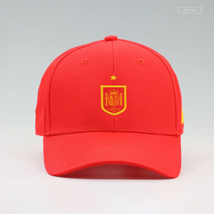 ADIDAS RFEF SPAIN ESPAÑA FOOTBALL 2026 FIFA WORLD CUP VIVID RED ADJUSTABLE DAD HAT