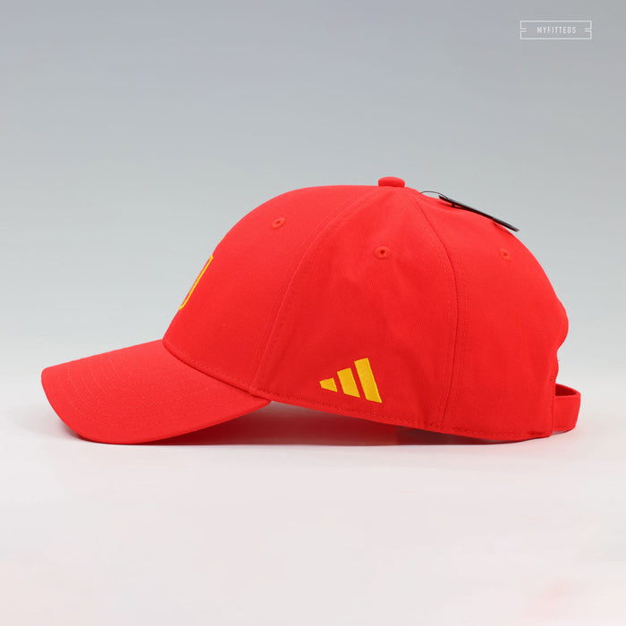 ADIDAS RFEF SPAIN ESPAÑA FOOTBALL 2026 FIFA WORLD CUP VIVID RED ADJUSTABLE DAD HAT
