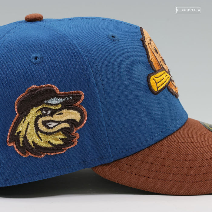 ROCHESTER RED WINGS BRUCE THE BAT DOG HOMEWARD BOUND INSPIRED NEW ERA FITTED CAP