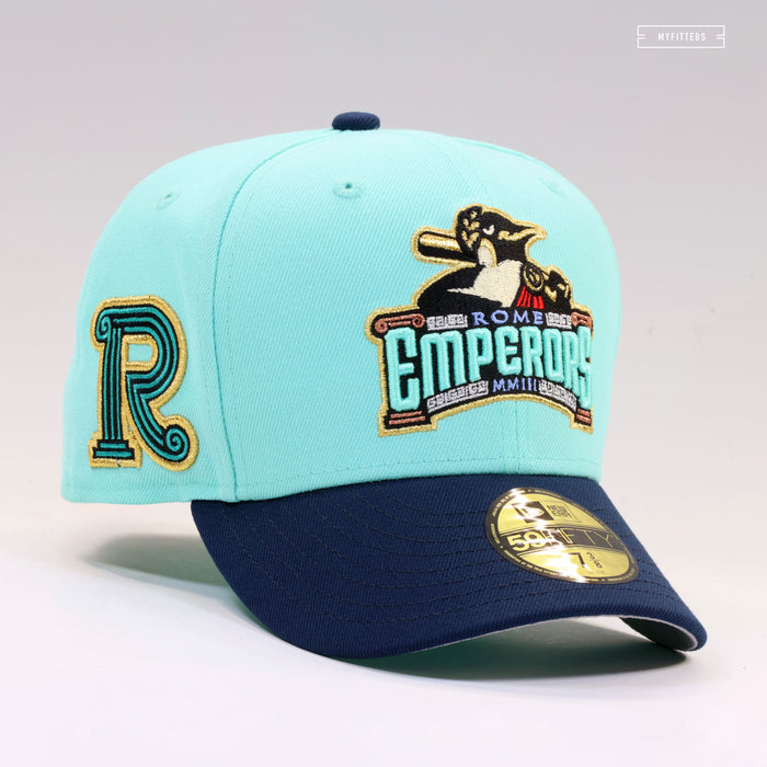 ROME EMPERORS FOREVER REIGN SEAGLASS NIGHTSHADE NEW ERA FITTED CAP