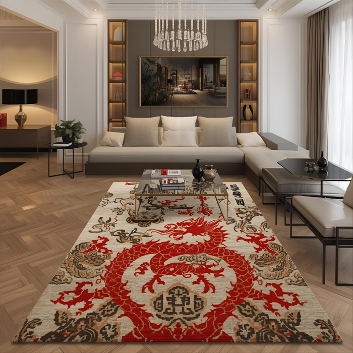 Royal Emblem Dragon Area Rug