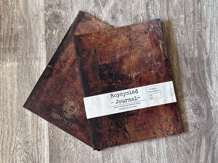 Dark brown, vintage style Roycycled Journals