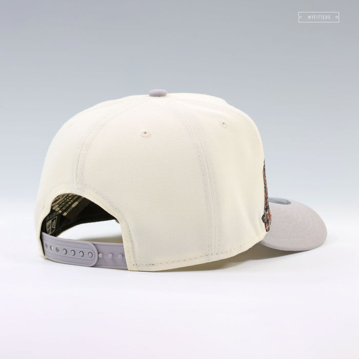 SAN ANTONIO SPURS COWBOY BOOTS OFF WHITE 9FIFTY A-FRAME NEW ERA SNAPBACK HAT