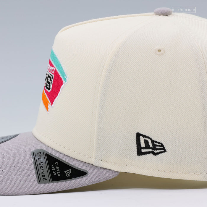 SAN ANTONIO SPURS COWBOY BOOTS OFF WHITE 9FIFTY A-FRAME NEW ERA SNAPBACK HAT
