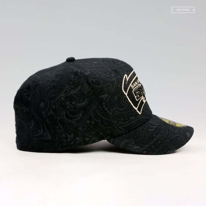 SAN ANTONIO SPURS THREE LOOMS BRUSHED COTTON PAISLEY 59FIFTY NEW ERA FITTED CAP