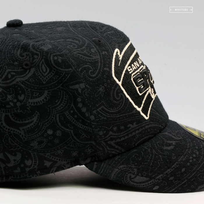 SAN ANTONIO SPURS THREE LOOMS BRUSHED COTTON PAISLEY 59FIFTY NEW ERA FITTED CAP