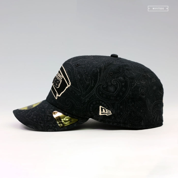 SAN ANTONIO SPURS THREE LOOMS BRUSHED COTTON PAISLEY 59FIFTY NEW ERA FITTED CAP