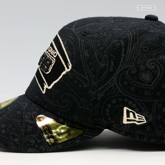 SAN ANTONIO SPURS THREE LOOMS BRUSHED COTTON PAISLEY 59FIFTY NEW ERA FITTED CAP