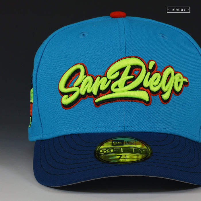 SAN DIEGO PADRES GRAFFITI "SKATE OR DIE SB INSPIRED" NEW ERA FITTED CAP
