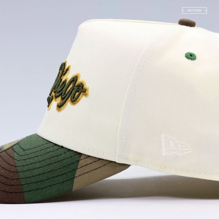 SAN DIEGO PADRES PETCO PARK 10TH ANNIVERSARY "OFF WHITE" A-FRAME 59FIFTY NEW ERA CAP