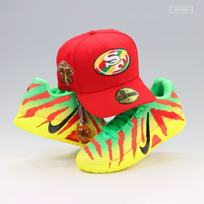 SAN FRANCISCO 49ERS 75TH ANNIVERSARY FRUIT STRIPE GUM INSPIRED NEW ERA FITTED CAP