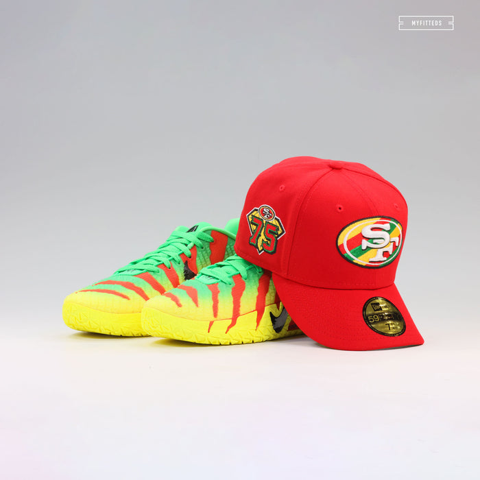 SAN FRANCISCO 49ERS 75TH ANNIVERSARY FRUIT STRIPE GUM INSPIRED NEW ERA FITTED CAP