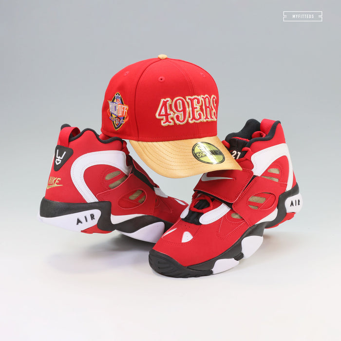 SAN FRANCISCO 49ERS NFL KICKOFF 1994 RADIANT RED GOLDEN METALLIC NEW ERA FITTED CAP