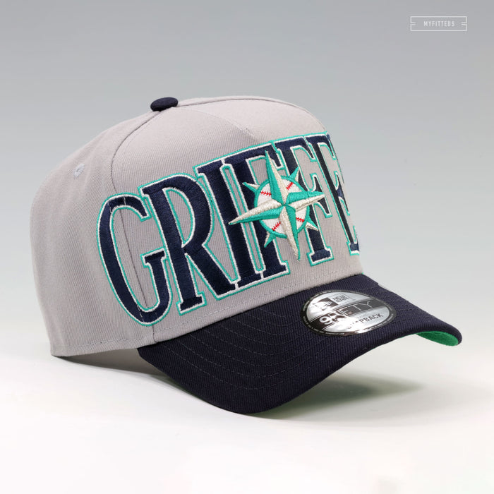 SEATTLE MARINERS KEN GRIFFEY JR. COMMEMORATIVE WORDMARK NEW ERA 9FIFTY A-FRAME SNAPBACK