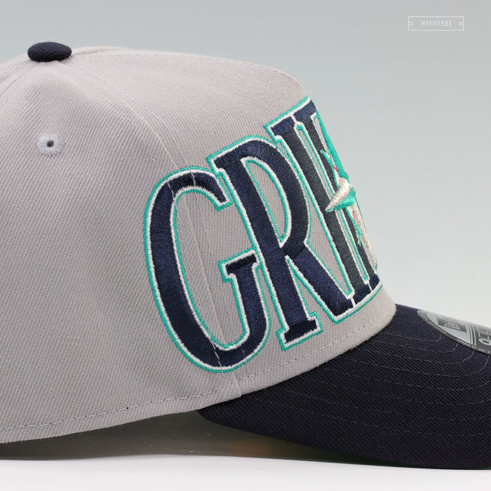 SEATTLE MARINERS KEN GRIFFEY JR. COMMEMORATIVE WORDMARK NEW ERA 9FIFTY A-FRAME SNAPBACK