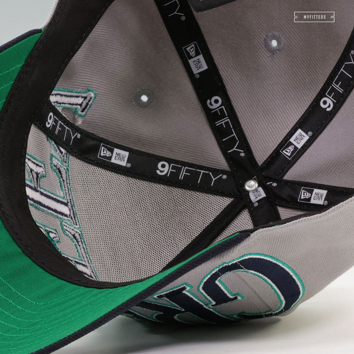 SEATTLE MARINERS KEN GRIFFEY JR. COMMEMORATIVE WORDMARK NEW ERA 9FIFTY A-FRAME SNAPBACK