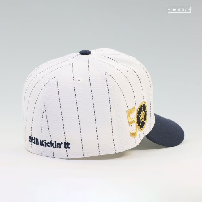 SEATTLE SOUNDERS 1983 JERSEY INSPIRED STILL KICKIN' It PINSTRIPES NEW ERA FITTED CAP