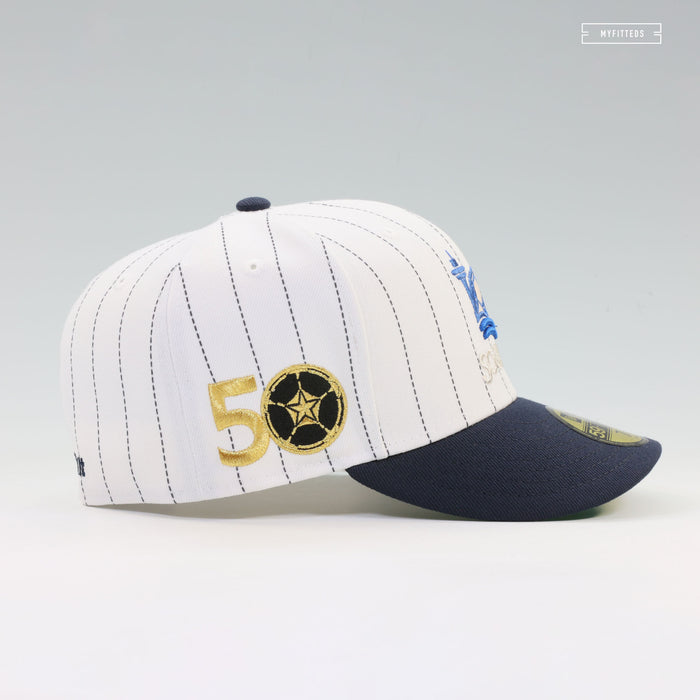 SEATTLE SOUNDERS 1983 JERSEY INSPIRED STILL KICKIN' It PINSTRIPES NEW ERA FITTED CAP