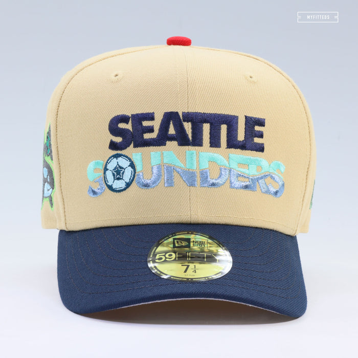 SEATTLE SOUNDERS RETRO PROFESSIONAL SOCCER SEATTLE KRAKEN COLORS NEW ERA FITTED CAP