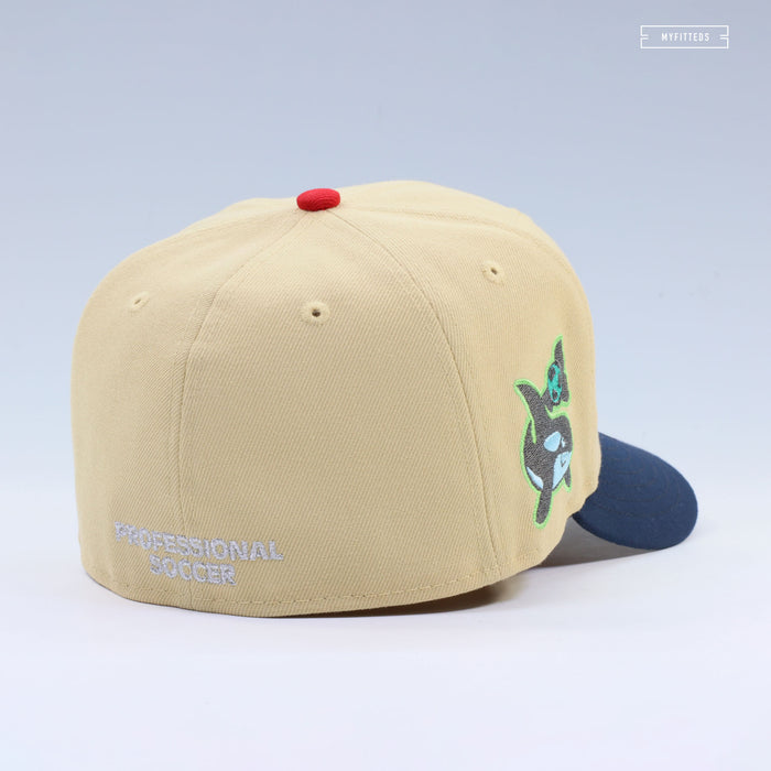 SEATTLE SOUNDERS RETRO PROFESSIONAL SOCCER SEATTLE KRAKEN COLORS NEW ERA FITTED CAP