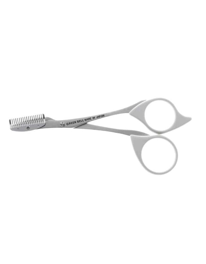 Close-up of eyebrow comb scissors