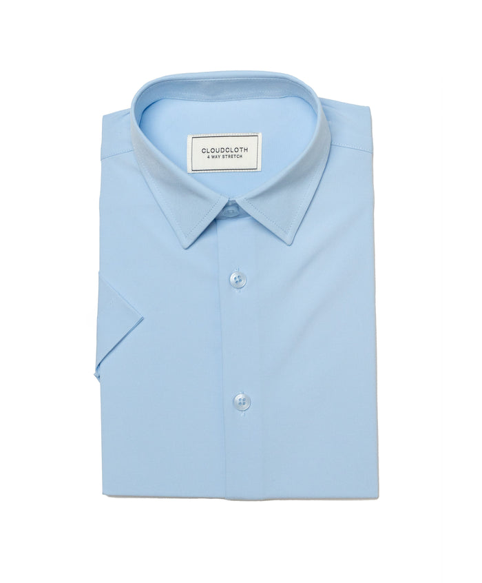 SH9801SS- 4 Way Stretch Short Sleeve - Available in White, Light Blue, Navy