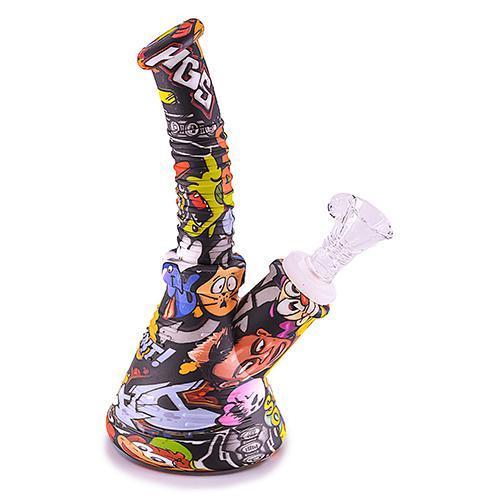 Silicone Water Pipe - Graffiti