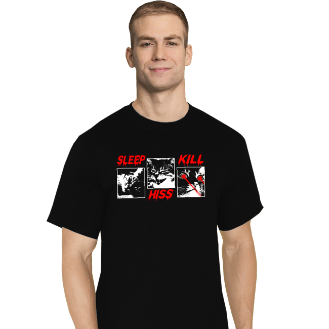 Daily_Deal_Shirts T-Shirts, Tall / Large / Black Sleep Hiss Kill