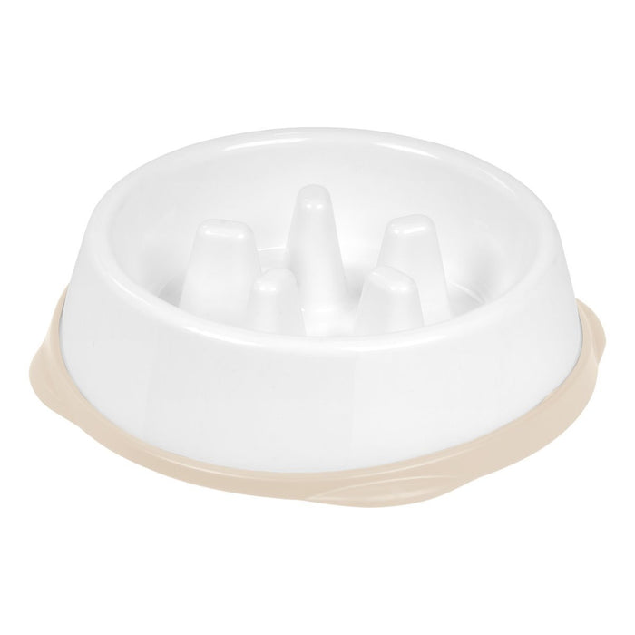 Slow Feeding Bow - Small - Long Nose - image 1#color_white-beige