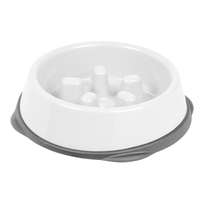 Slow Feeding Bow - Small - Long Nose - image 3#color_white-gray