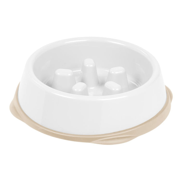 Slow Feeding Bow - Small - Short Nose - image 3#color_white-beige