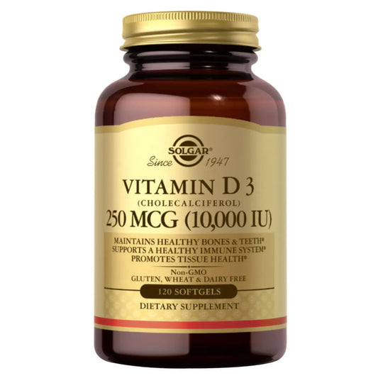 Solgar Vitamin D3 Cholecalciferol 10000IU Softgels 120's - www.plcgcc.com