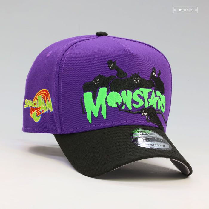 SPACE JAM MONSTARS GLOW IN THE DARK PUFF PRINT 9FIFTY A-FRAME NEW ERA SNAPBACK HAT