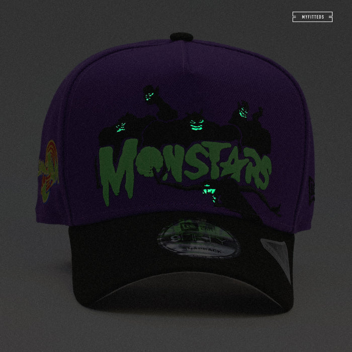 SPACE JAM MONSTARS GLOW IN THE DARK PUFF PRINT 9FIFTY A-FRAME NEW ERA SNAPBACK HAT