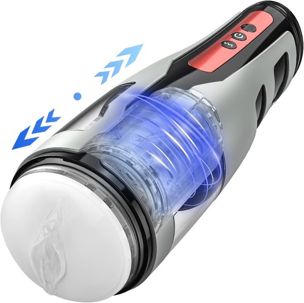 SPACESHIP IRON MAN Automatic Masturbator Cup with 10 High Speed Telescopic Rotation Modes