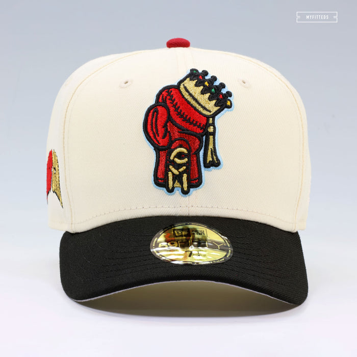 SPOKANE INDIANS KING CARL OFF WHITE NEW ERA FITTED CAP