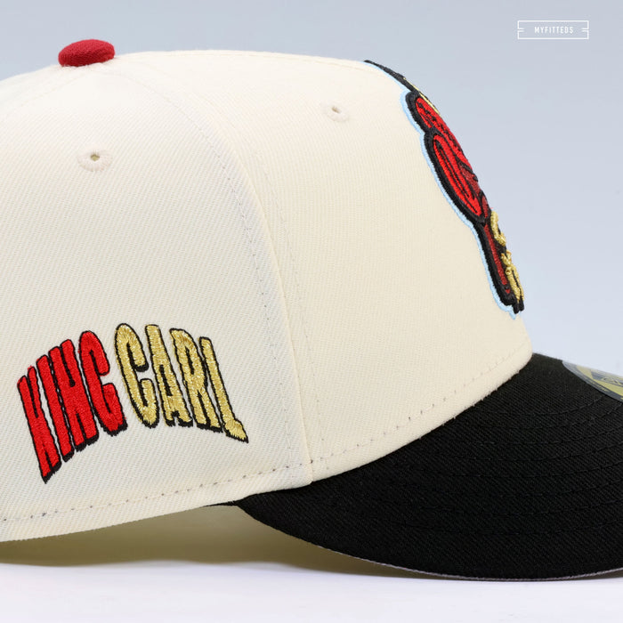 SPOKANE INDIANS KING CARL OFF WHITE NEW ERA FITTED CAP