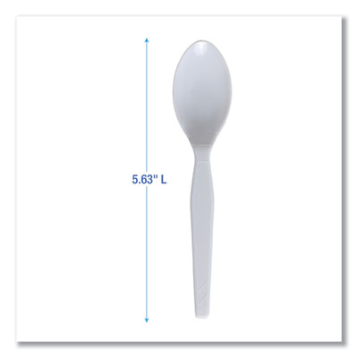 SPOON/ Medium Weight/ Polystyrene, White, 100 per box, 10 boxes per case-Food Service