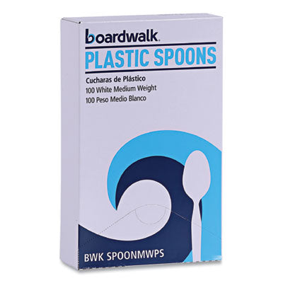 SPOON/ Medium Weight/ Polystyrene, White, 100 per box, 10 boxes per case-Food Service