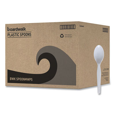 SPOON/ Medium Weight/ Polystyrene, White, 100 per box, 10 boxes per case-Food Service