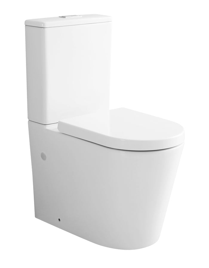 Sylea Tornado Flush Back To Wall Rimless Toilet Suite 655*380*860mm