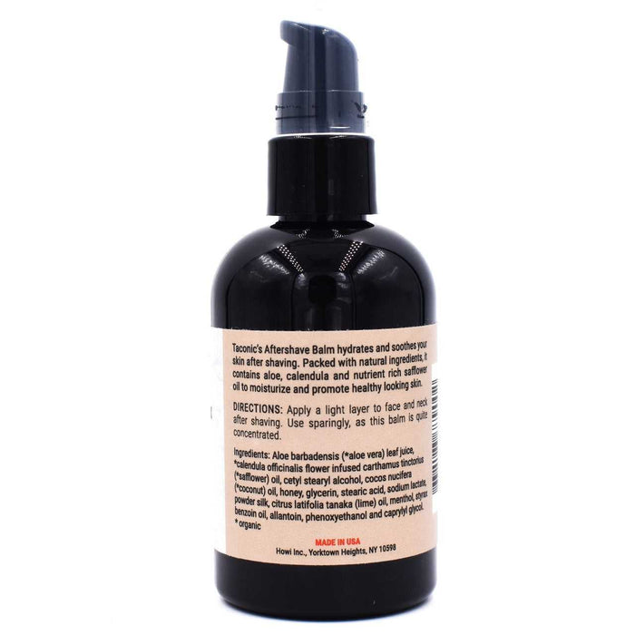 Back view of Taconic Shave soothing after shave balm bottle