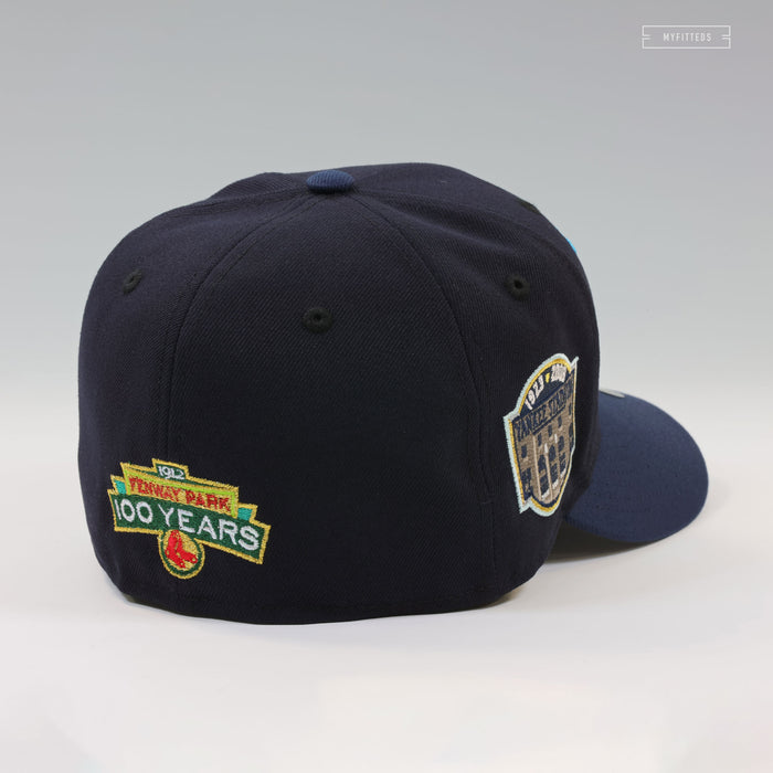 THE RIVALRY NEW YORK YANKEES VS BOSTON RED SOX YANKEE STADIUM FENWAY PARK NEW ERA CAP