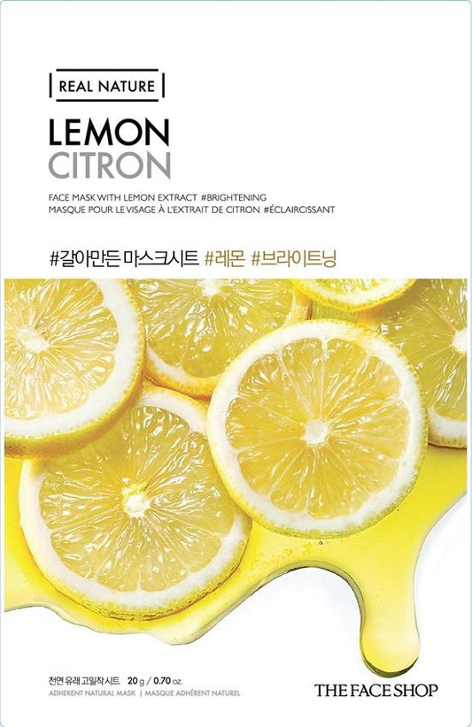 [The face shop] Real Nature Mask Sheet Lemon X 1pc-Mask-Thefaceshop-1pc-Luxiface