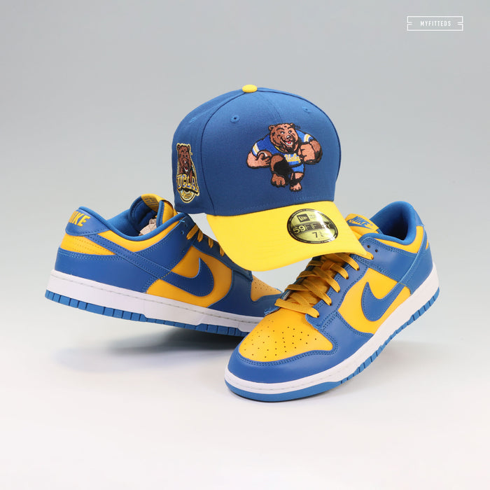 UCLA BRUINS FOOTBALL NCAA NIKE DUNK INSPIRED NEW ERA FITTED CAP