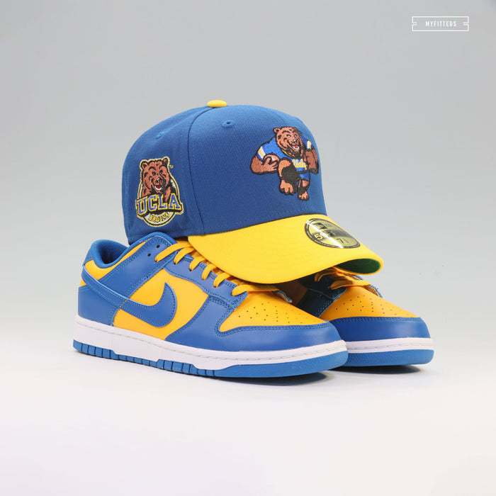 UCLA BRUINS FOOTBALL NCAA NIKE DUNK INSPIRED NEW ERA FITTED CAP