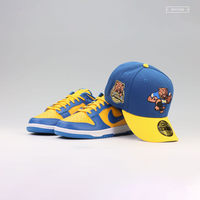 UCLA BRUINS FOOTBALL NCAA NIKE DUNK INSPIRED NEW ERA FITTED CAP